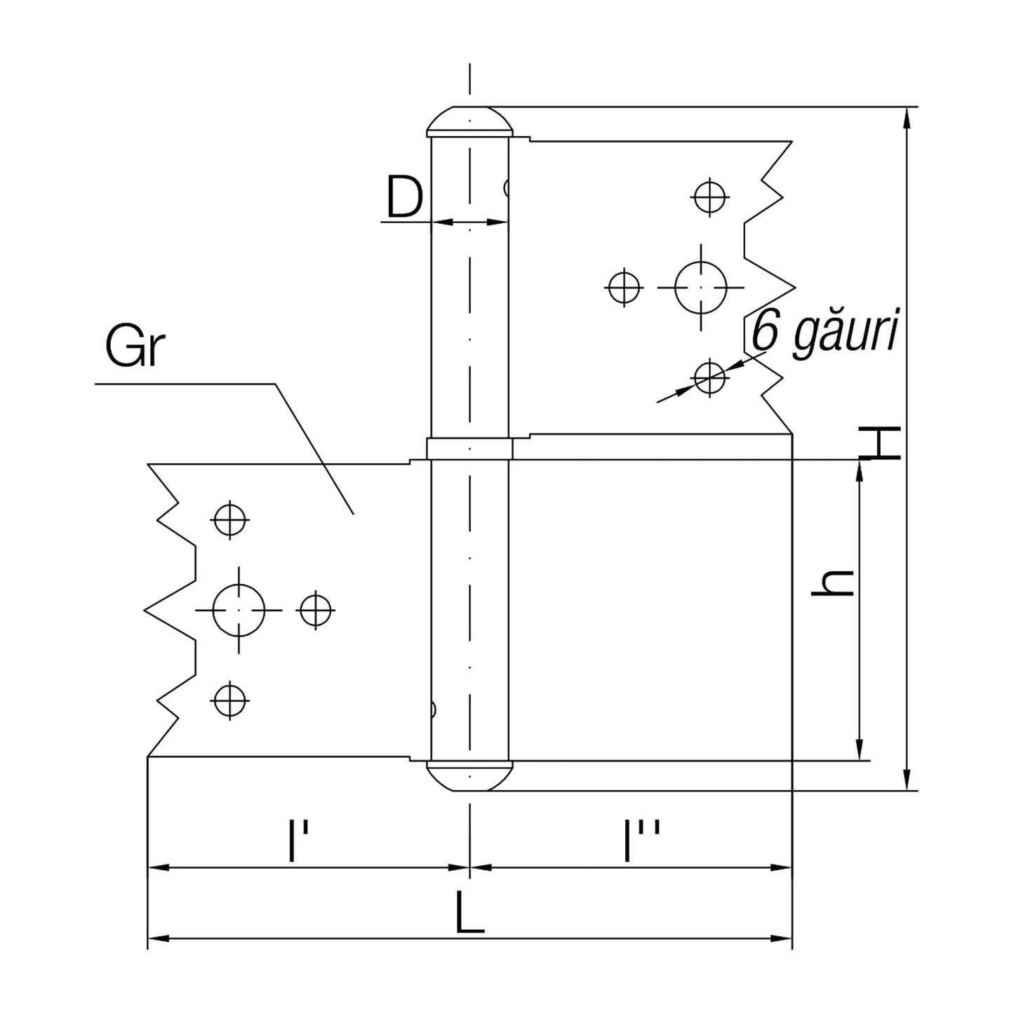 Balama Ingropata FER. stanga CEP 79.5/76 ZI / EXT 211013ZI