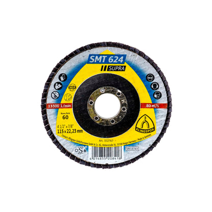 Disc lamelar frontal Klingspor SMT 624 Supra, P60 115X22.23 mm / EXT 322767
