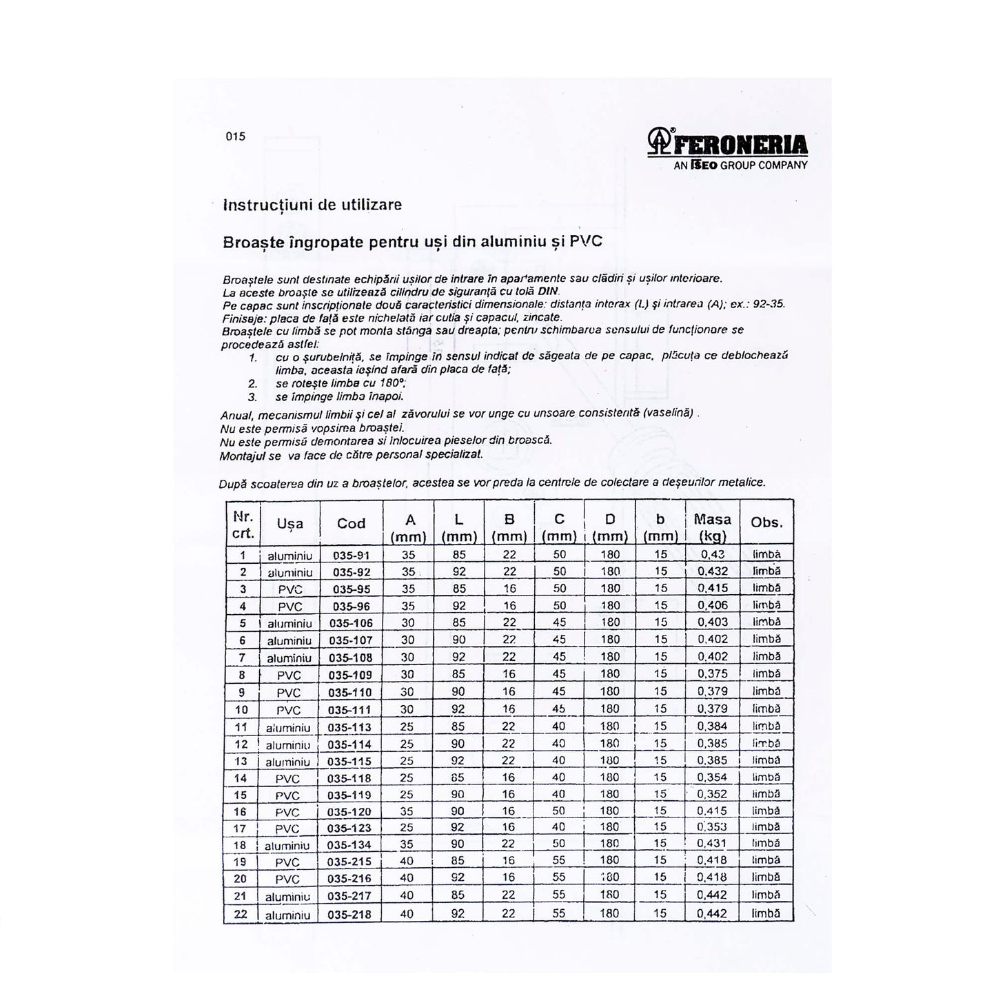 Broasca AL Y 30/90/22D/240 NI+ZI FER+T122 (I20)