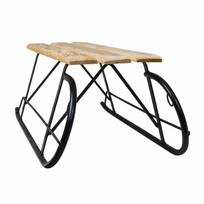 Sanie din metal si lemn, 73X39X28 cm / EXT 5571