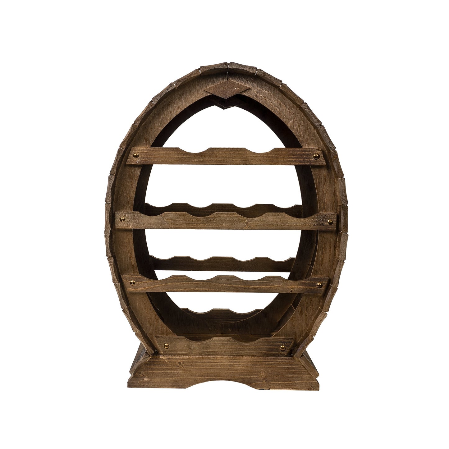 Suport 12 sticle de vin, din lemn de brad, inaltime 55cm / EXT 5643