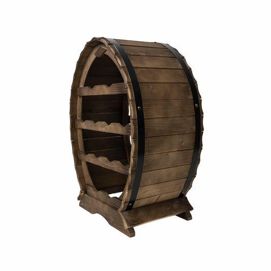 Suport 12 sticle de vin, din lemn de brad, inaltime 55cm / EXT 5643