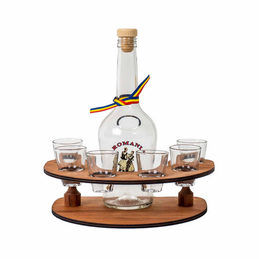 Mini bar cu 6 pahare si sticla, pahar 30ml / EXT 5644