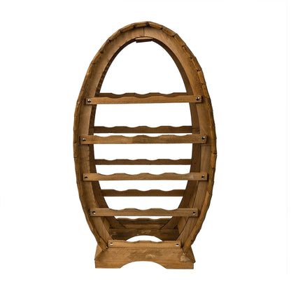 Suport 16 sticle de vin, din lemn de brad, inaltime 76cm / EXT 5646 - 221.ro
