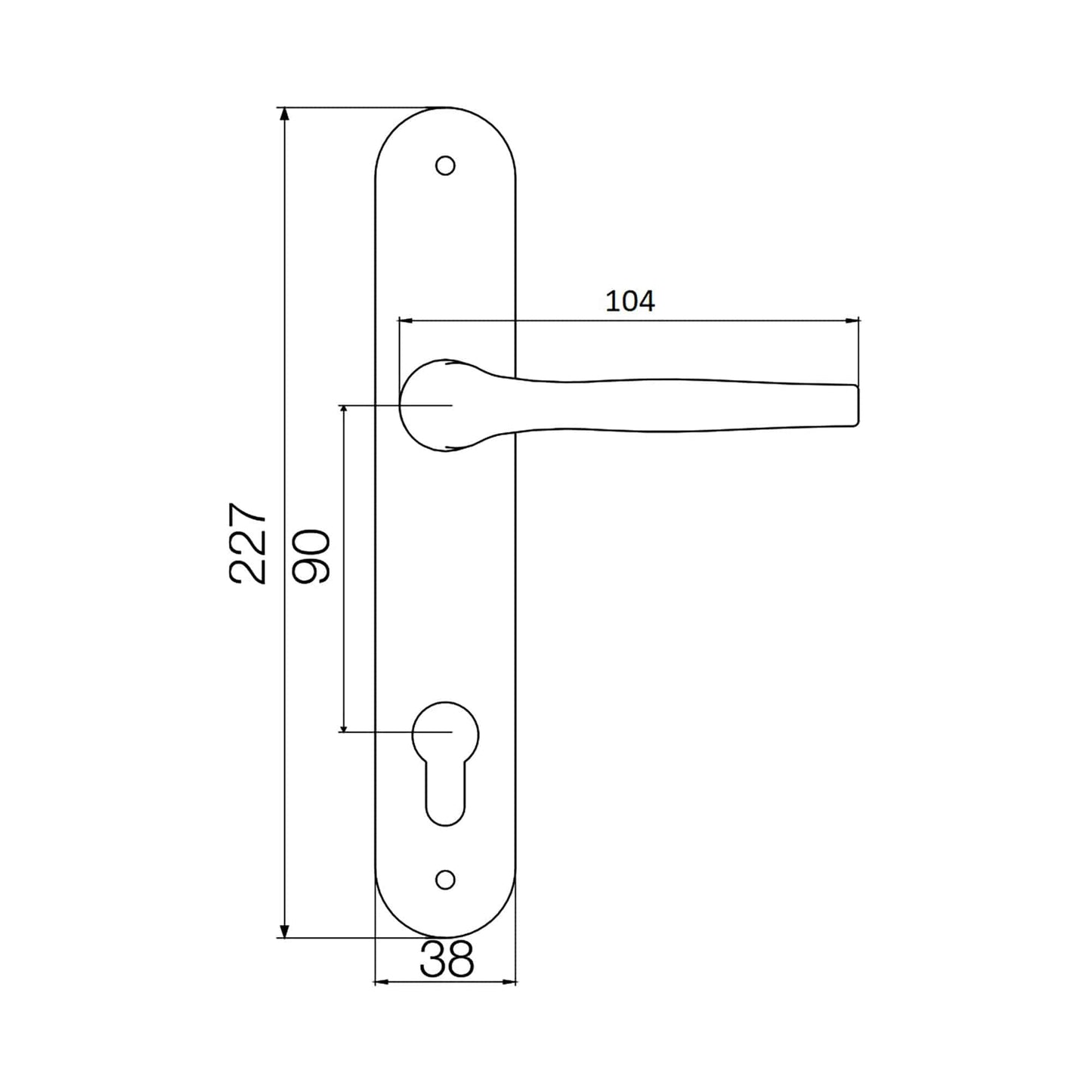 Pachet Y 90 (Broasca+Maner+Butuc) Alb 35-501 / EXT 5705
