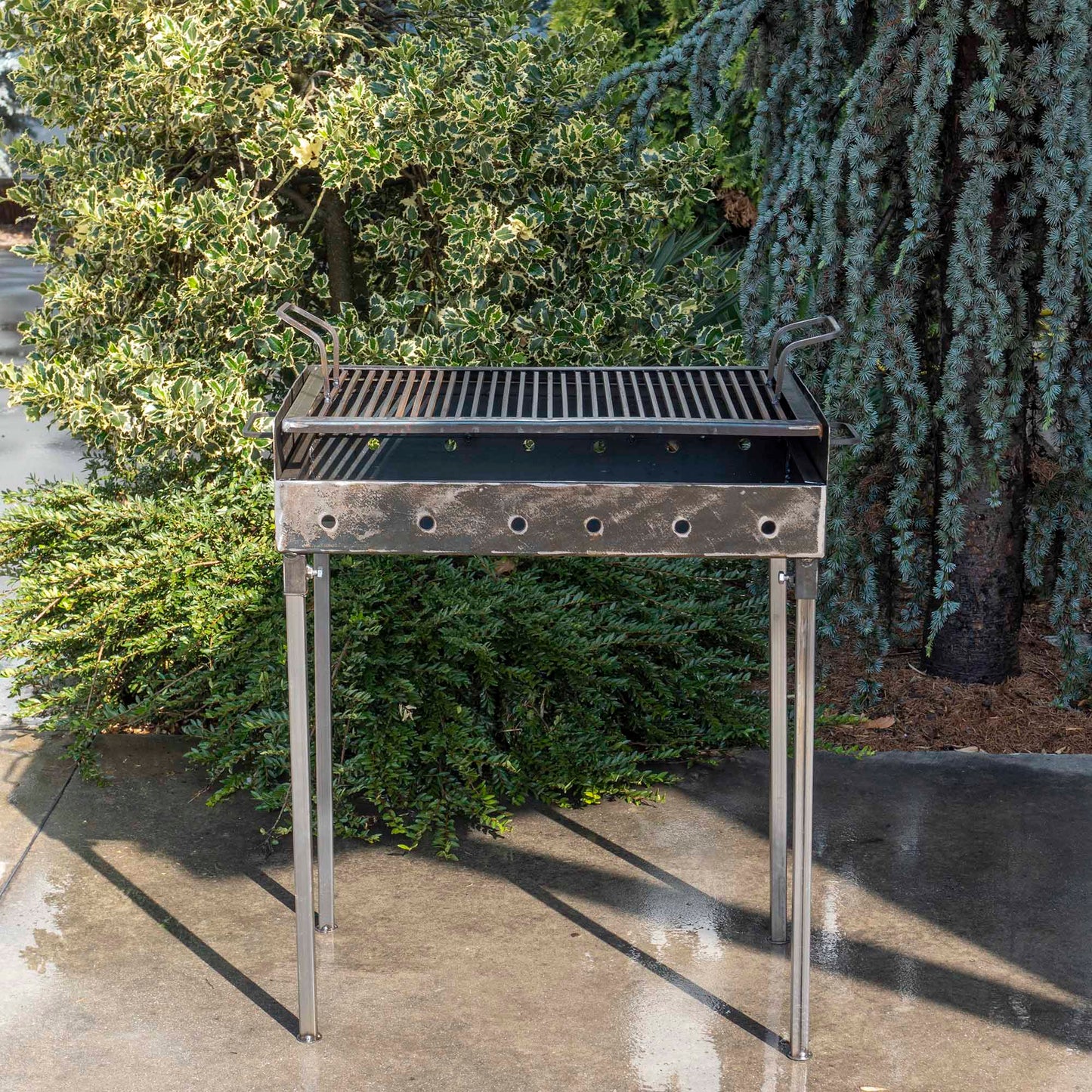 Gratar metalic pe carbuni cu 2 nivele 60x37cm / EXT 5720