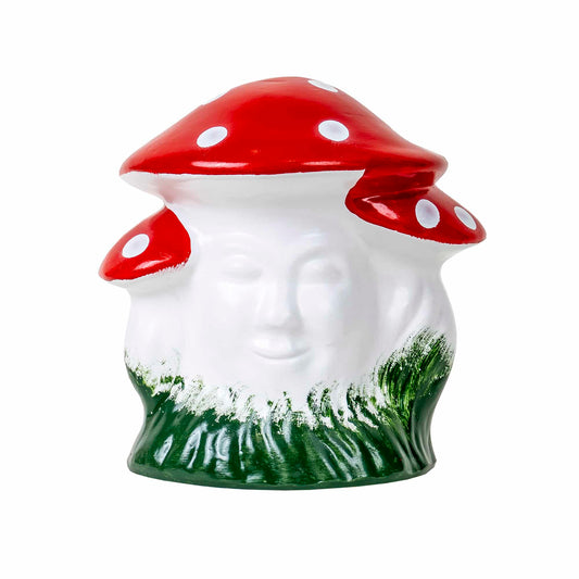 Ciuperca decorativa pentru gradina, din ceramica, inaltime 25cm, latime 25cm / EXT 6076