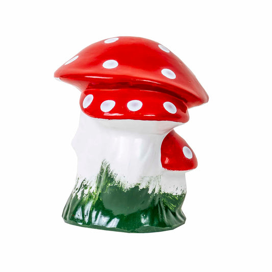 Ciuperca decorativa pentru gradina, din ceramica, inaltime 25cm, latime 25cm / EXT 6076