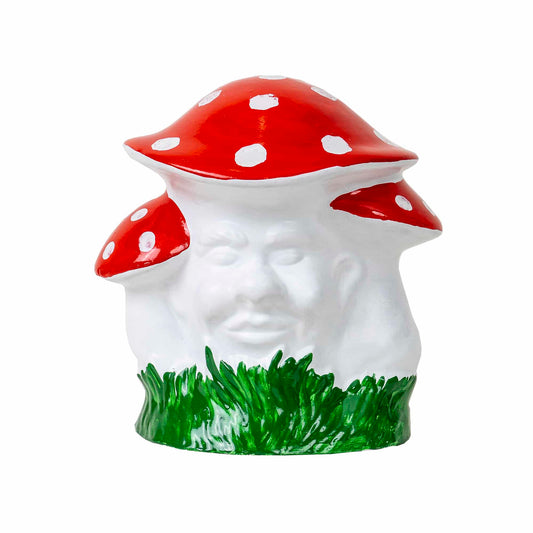 Ciuperca decorativa pentru gradina, din ceramica, inaltime 23cm, latime 21cm / EXT 6078