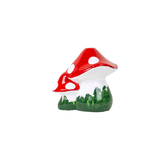 Ciuperca decorativa pentru gradina, din ceramica, inaltime 15cm, latime 18cm / EXT 6079