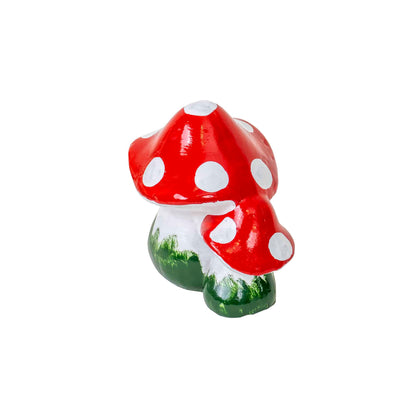 Ciuperca decorativa pentru gradina, din ceramica, inaltime 15cm, latime 18cm / EXT 6079