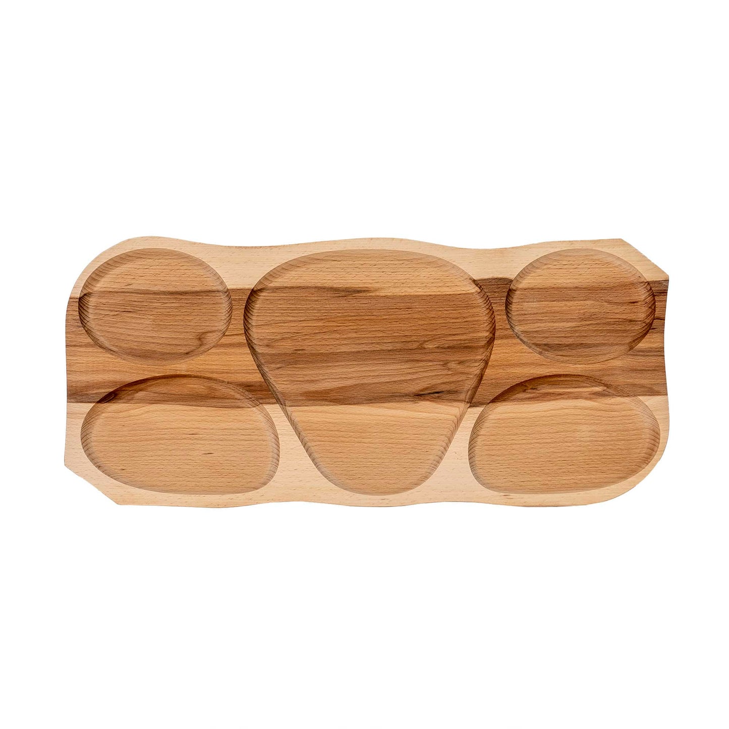 Platou lemn cu 5 compartimente 63x8x2.5cm / EXT 6080