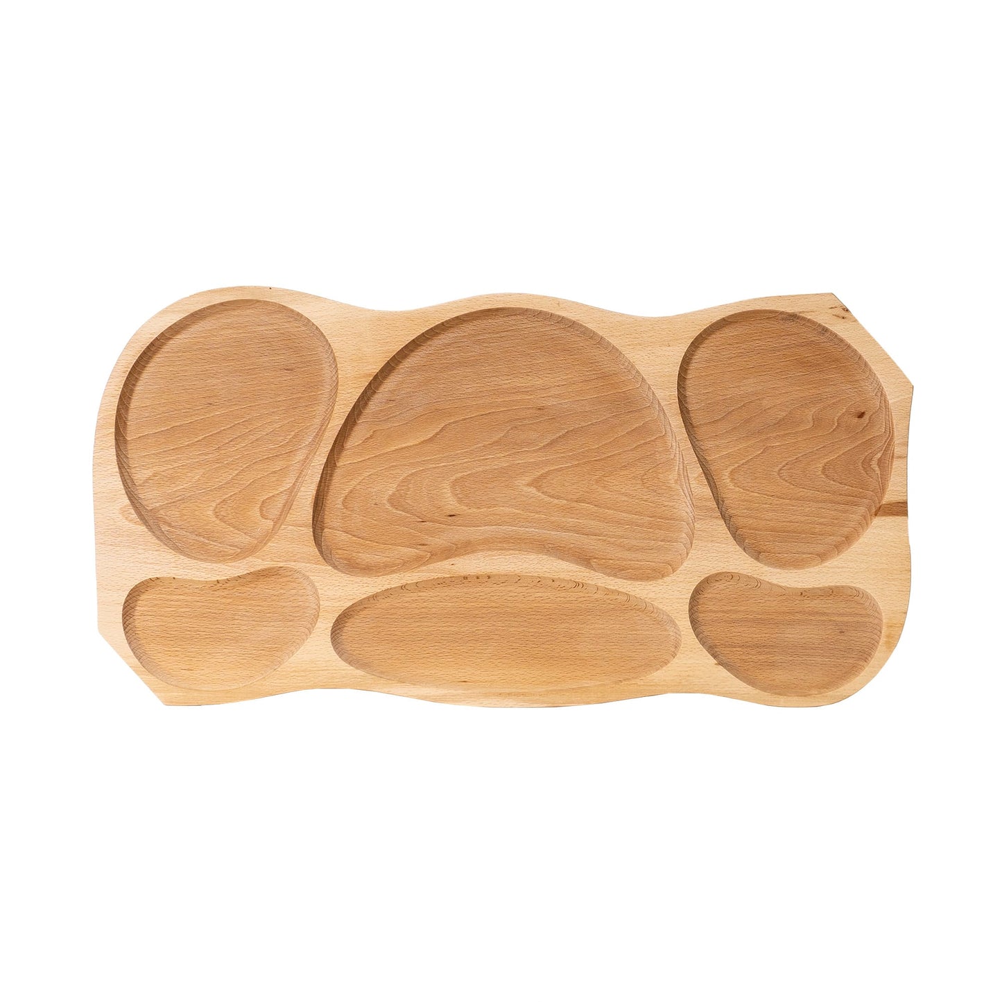 Platou lemn cu 6 compartimente 68x34x2.5cm / EXT 6081