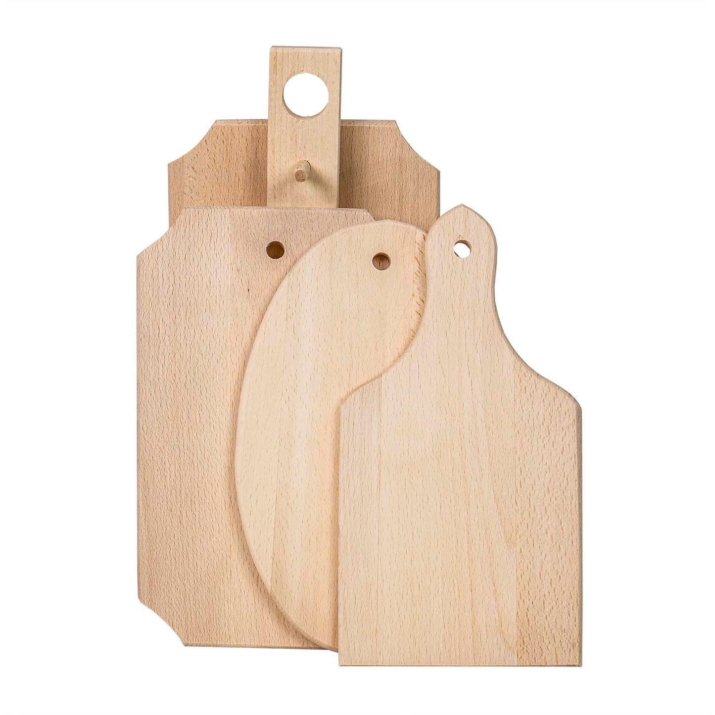 Set 6 piese din lemn de fag cu suport vertical / EXT 6083