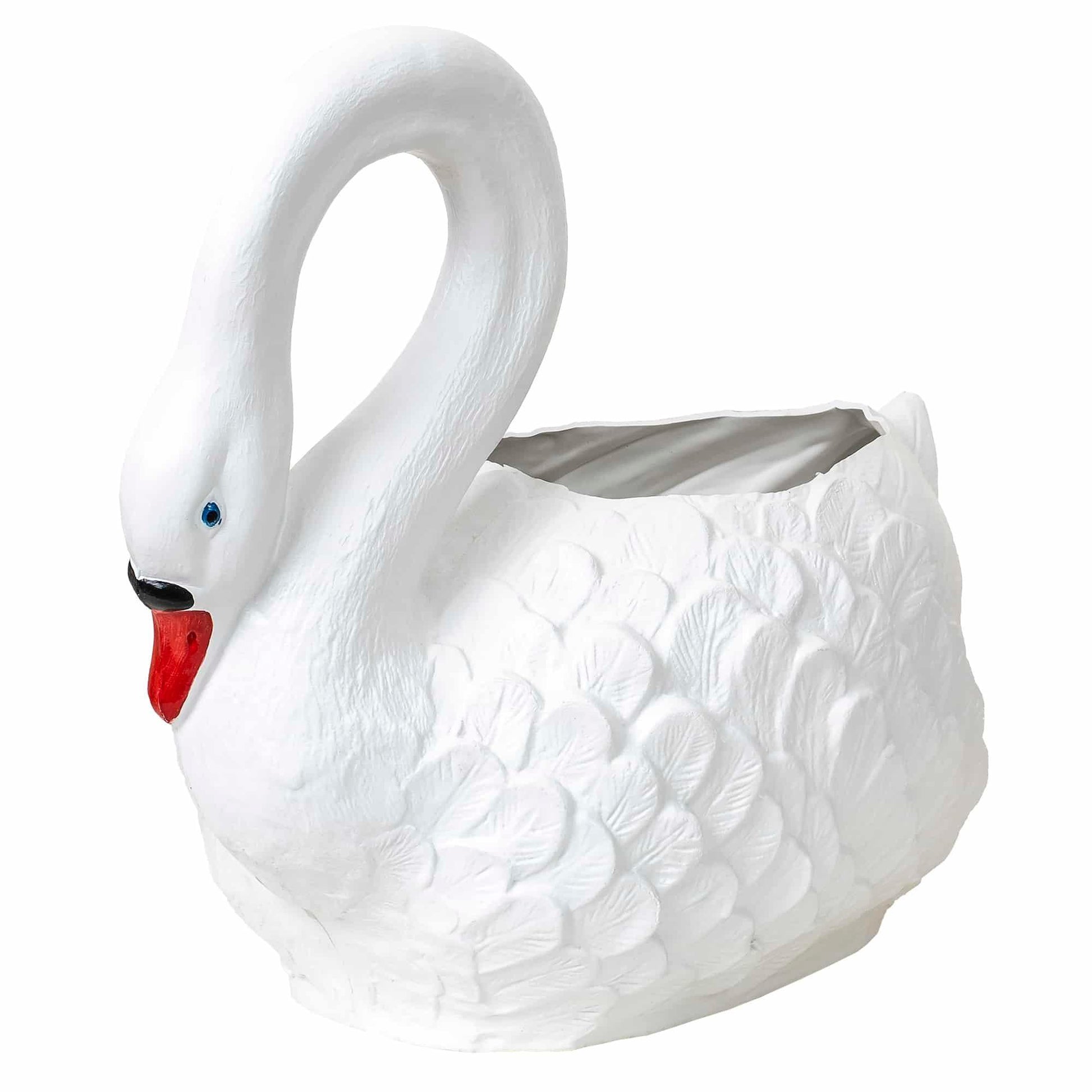 Ghiveci din plastic, model lebada alb, lungime 63 cm / EXT 6093 - 221.ro