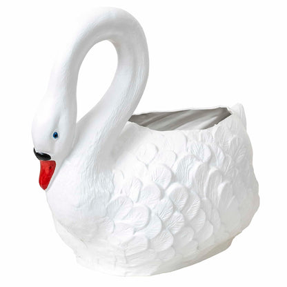 Ghiveci din plastic, model lebada alb, lungime 63 cm / EXT 6093 - 221.ro