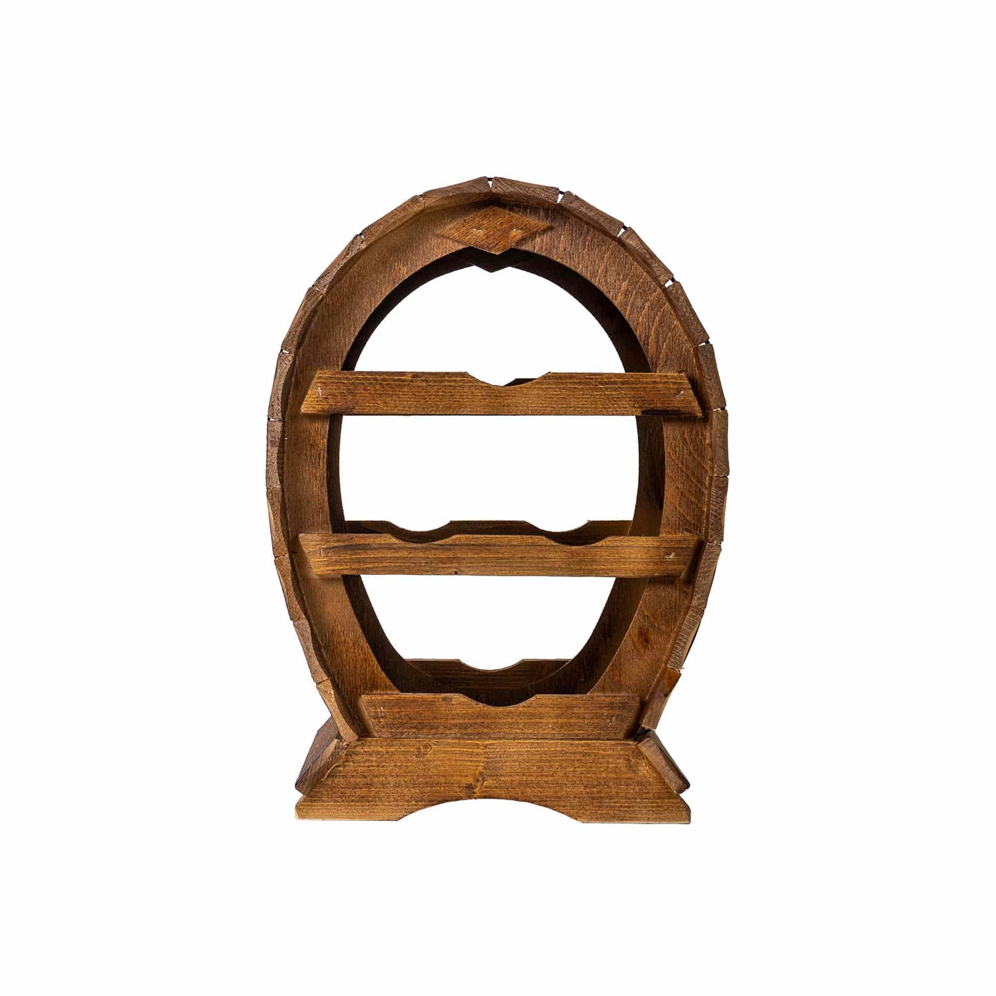 Suport 4 sticle de vin, din lemn de brad, inaltime 43cm / EXT 6096