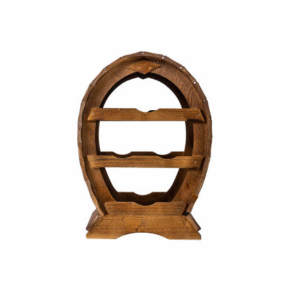 Suport 4 sticle de vin, din lemn de brad, inaltime 43cm / EXT 6096