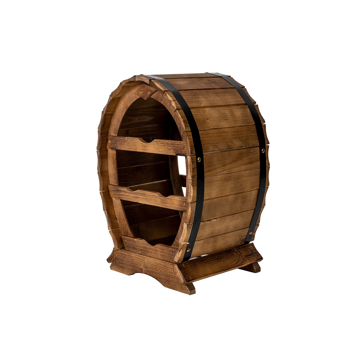 Suport 4 sticle de vin, din lemn de brad, inaltime 43cm / EXT 6096