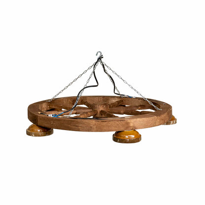 Lustra din lemn cu 5 castroane, diametru 60cm, maro Z-TOOLS / EXT 6214