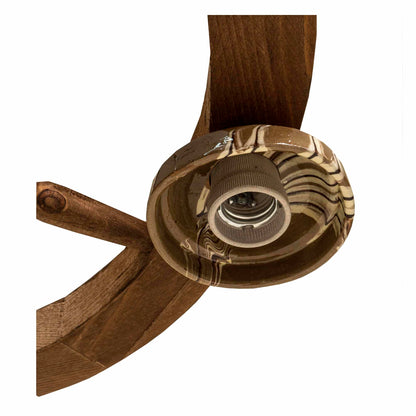 Lustra din lemn cu 5 castroane, diametru 60cm, maro Z-TOOLS / EXT 6214