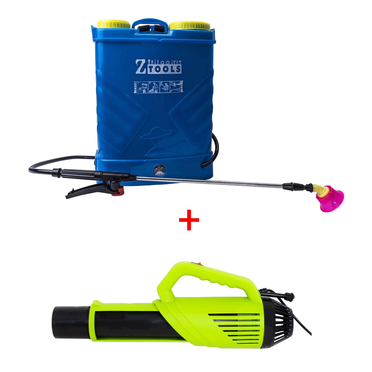 Pachet pompa de stropit cu acumulator, 16l (ZTS 4663) plus pulverizator atomizor (ZTS 5573) / EXT 6792