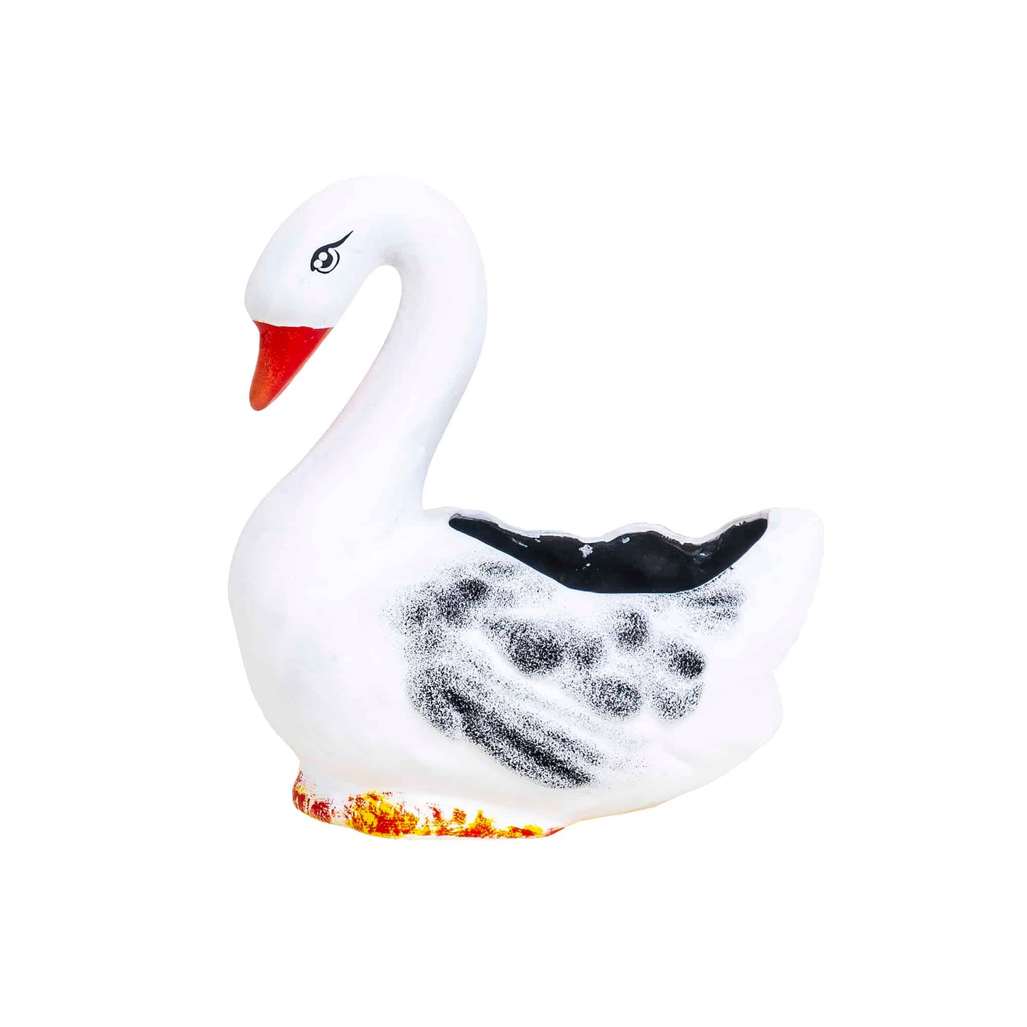 Ghiveci din ceramica, model lebada alb, lungime 21cm / EXT 7065