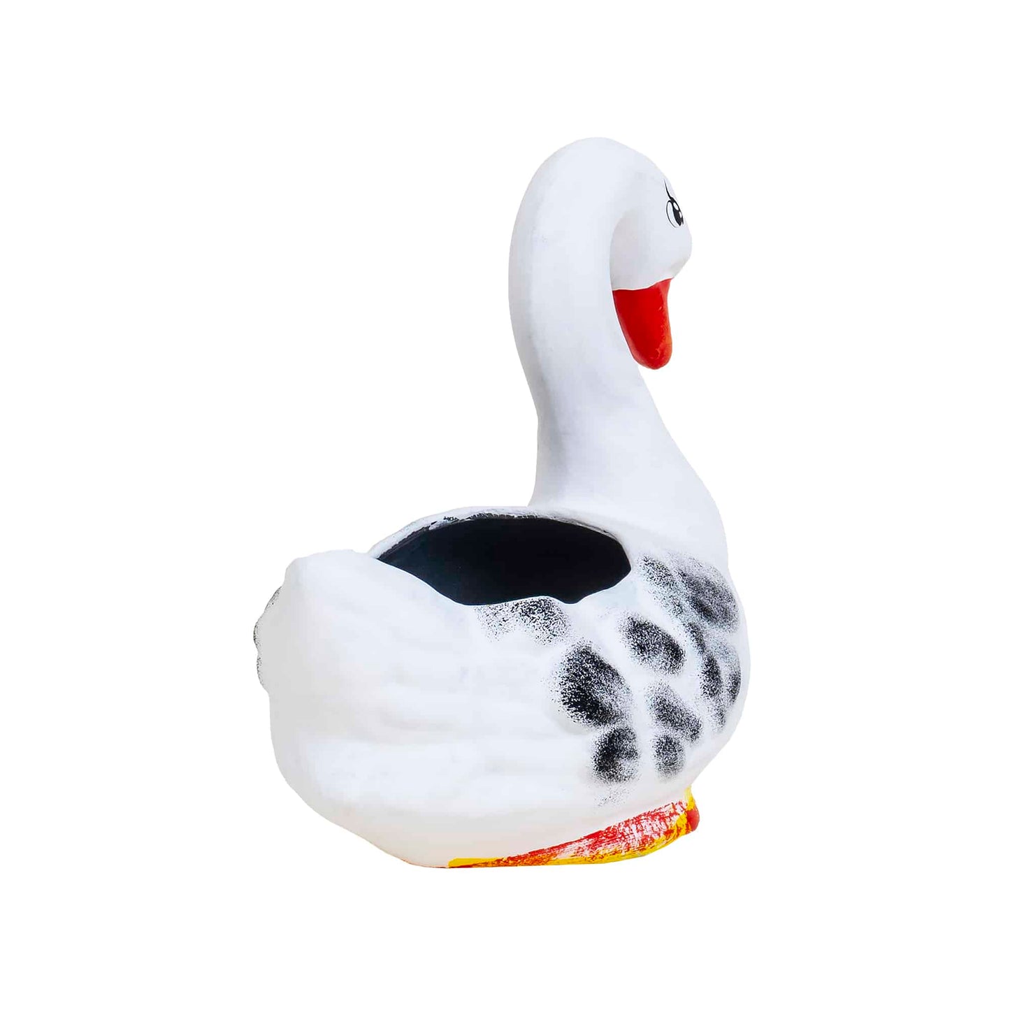 Ghiveci din ceramica, model lebada alb, lungime 21cm / EXT 7065