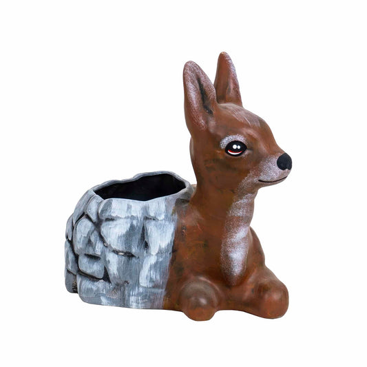 Ghiveci din ceramica, model caprioara, lungime 23cm / EXT 7066