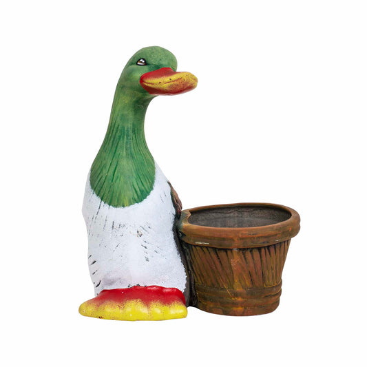 Ghiveci din ceramica, model gasca, lungime 20cm / EXT 7104