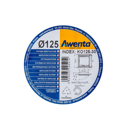 Grila evacuare cu clapeta Q125 / EXT 7197 - 221.ro