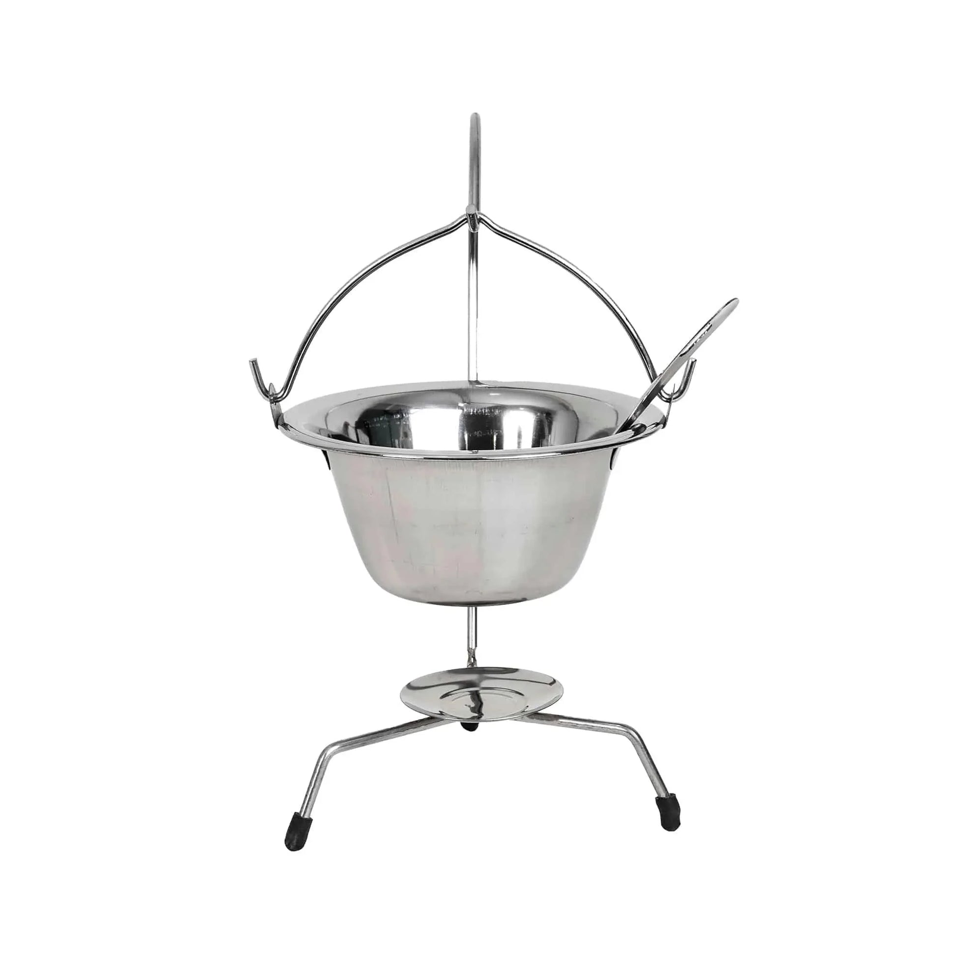 Ceaun mini, din inox, 0.8L cu suport si lingura / EXT 7228_3 - 221.ro