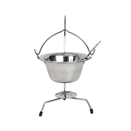 Ceaun mini, din inox, 0.8L cu suport si lingura / EXT 7228_3 - 221.ro