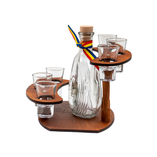 Set 6 pahare shot cu butelca si suport / EXT 7700