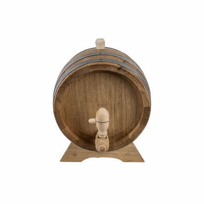 Butoi pentru decor, din lemn masiv de stejar, capacitate 5L / EXT 8060