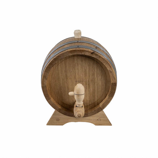 Butoi pentru decor, din lemn masiv de stejar, capacitate 5L / EXT 8060