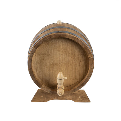 Butoi pentru decor, din lemn masiv de stejar, capacitate 10L / EXT 8061