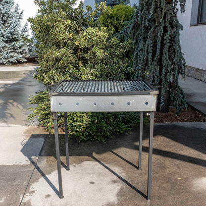 Gratar metalic pe carbuni 60x40 cm, grosime 3mm / EXT 9911 - 221.ro