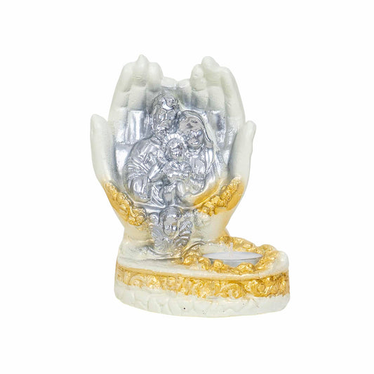Candela din ipsos cu Familia Sfanta 11x8x16cm / EXT 9915