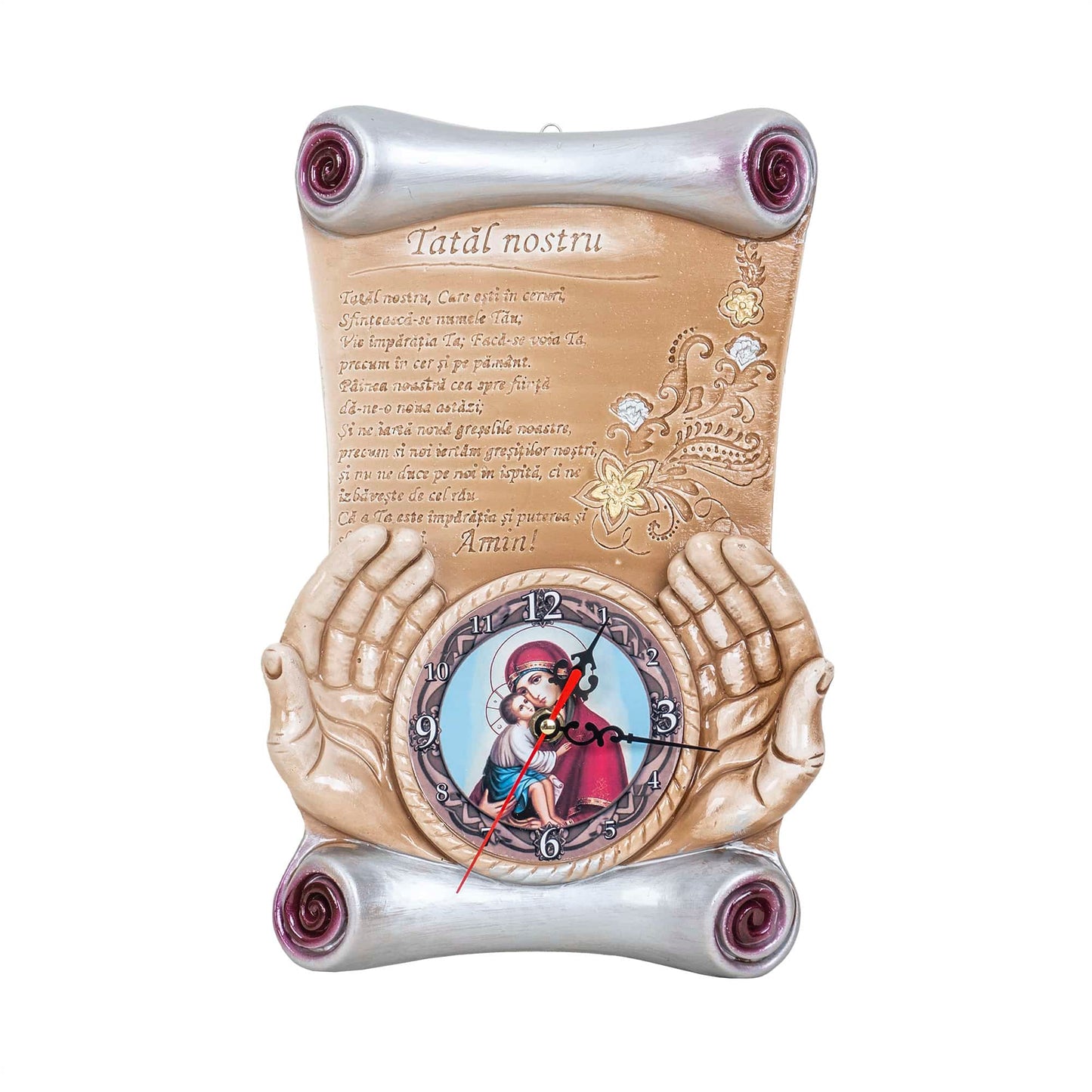 Binecuvantarea casei cu ceas 34x21cm / EXT 9916