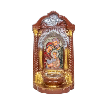 Candela mare din ipsos cu Familia Sfanta 16x12x29cm / EXT 9919