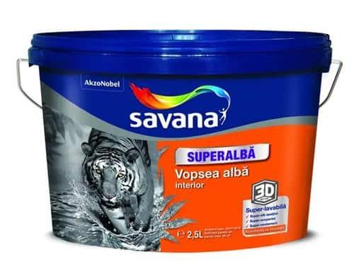 Vopsea lavabilă interior, superalbă, Savana, 2.5L / EXT10005