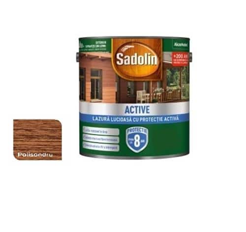 Lazură pentru lemn, lucioasă pe bază de solvent 2.5L, Sadolin, Palisandru / EXT10098
