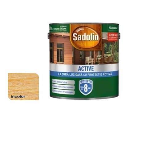 Lazură lucioasă pentru lemn, solvent, 0.75 L, Sadolin, incolor / EXT10107