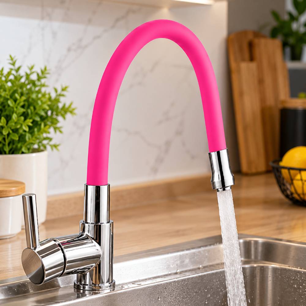 Pipa flexibila pentru bucatarie, roz aprins, Z-TOOLS / EXT1037-10