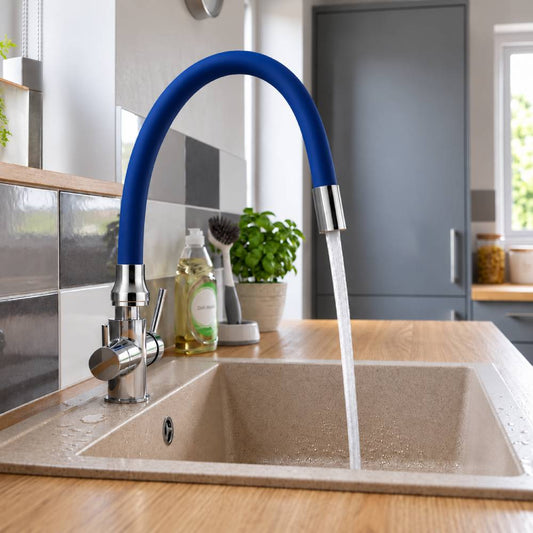 Pipa flexibila pentru bucatarie, albastru, Z-TOOLS / EXT1037-4
