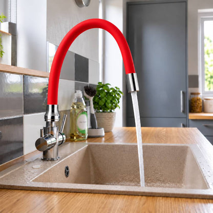 Pipa flexibila pentru bucatarie, rosu, Z-TOOLS / EXT1037-8