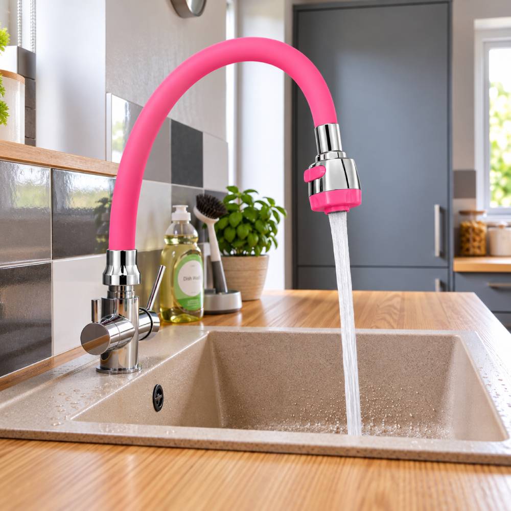 Pipa flexibila pentru bucatarie, roz, Z-TOOLS / EXT1038-10