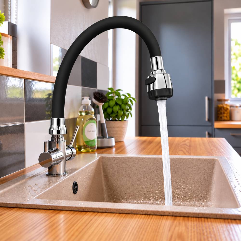 Pipa flexibila pentru bucatarie, negru, Z-TOOLS / EXT1038-7