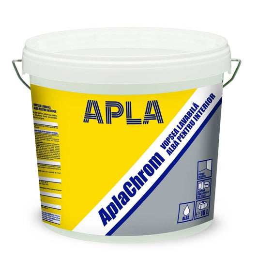 Vopsea lavabilă interior, 10 L, APLA CHROM, alb / EXT5738002